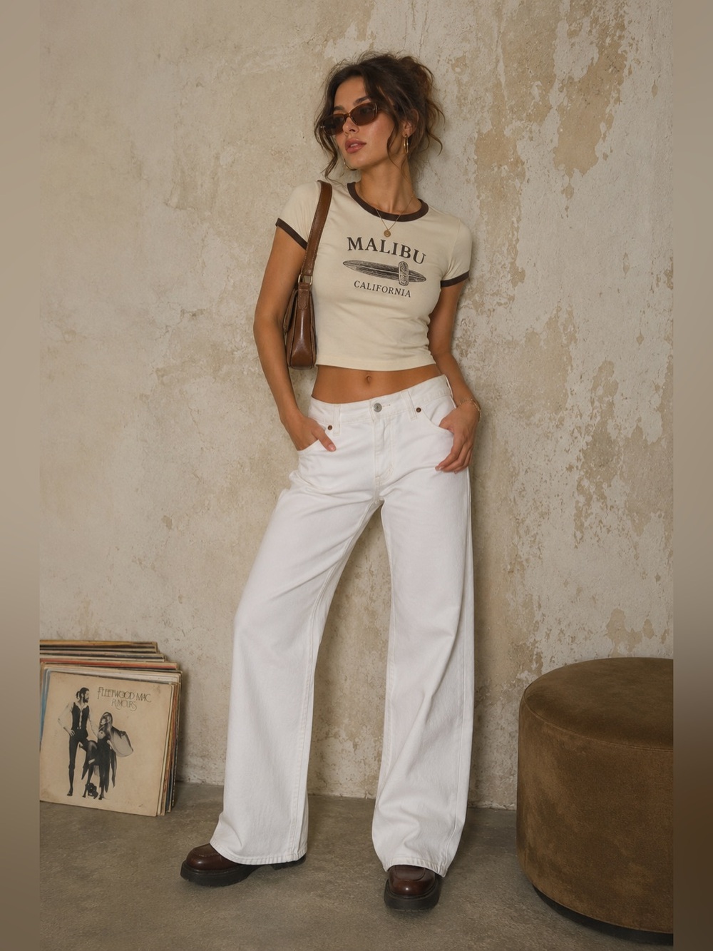 Y2K RL67 Polo Jeans Co Cropped White Denim Jeans 30x23 Women 10